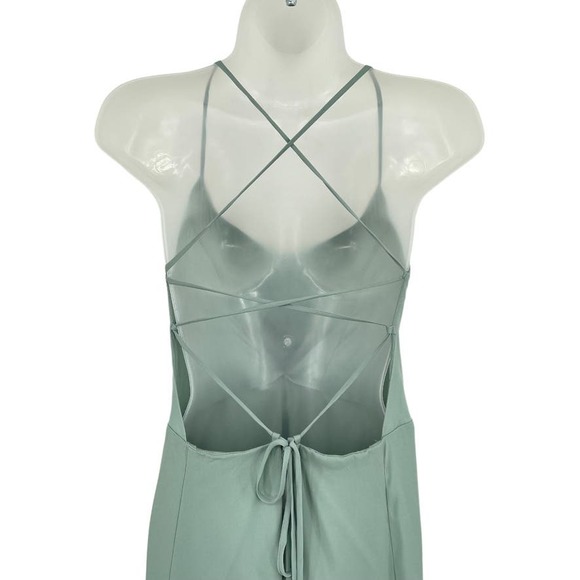 NEW - SHOW ME YOUR MUMU Godshaw Goddess Gown Dress in Silver Sage Crisp - Sz XL - Picture 6 of 13